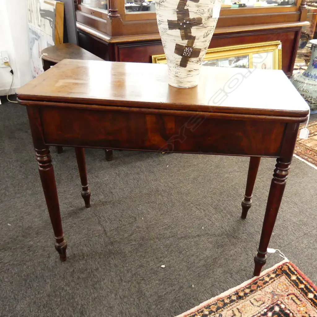 VICT MAHOGANY FOLDING SUPPER TABLE 930x450x775mm FAULTS Image 1++