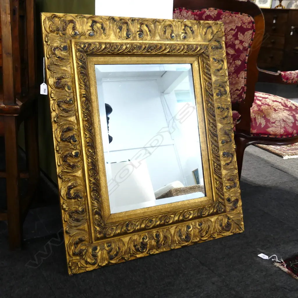 LG HEAVY GILT FRAMED BEVELLED WALL MIRROR 820 X 725mm Image 1++