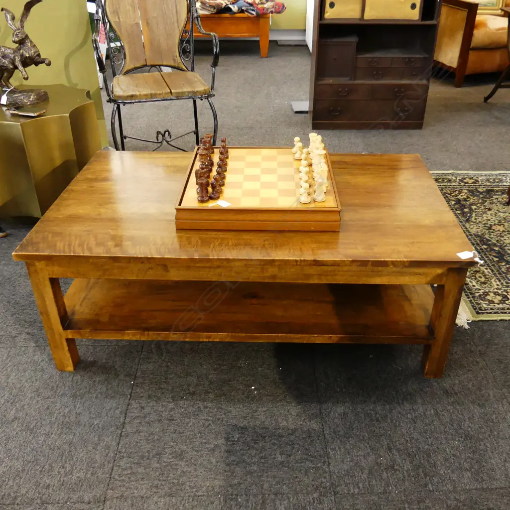 WOODEN COFFEE TABLE 665x1120x400mm Image 1++