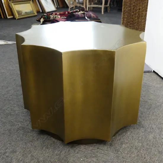 CONTEMPORARY GOLD METAL SIDE TABLE H.455mm / 600mm dia