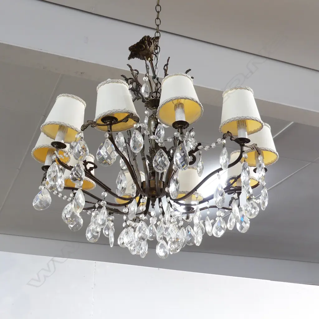 10 ARM FRENCH STYLE CRYSTAL CHANDELIER 800mm dia H.620mm Image 1++