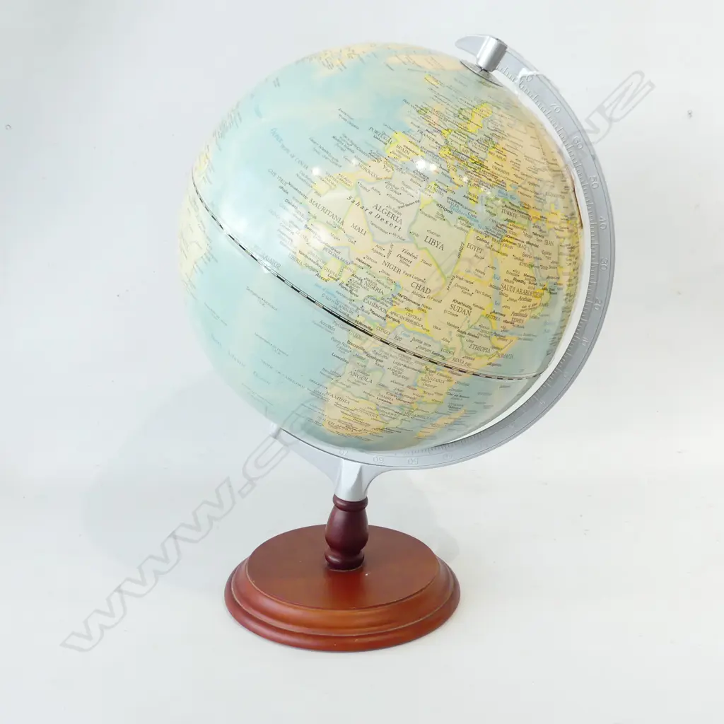 LG WORLD GLOBE ON WOODEN STAND H. 460mm Image 1++