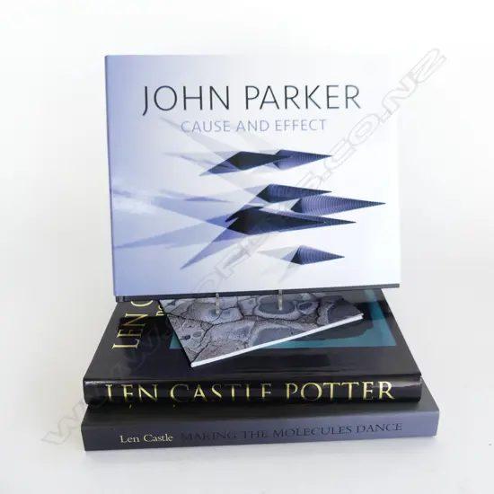 3 LEN CASTLE BOOKS INCL. SIGNED BOOKLET + JOHN PARKER: CAUSE & EFFECT (SIGNED)