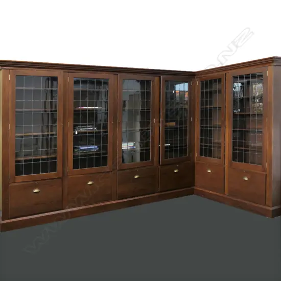 LG CUSTOM OAK BOOKCASE BY C. F. NEARY FURNITURE...