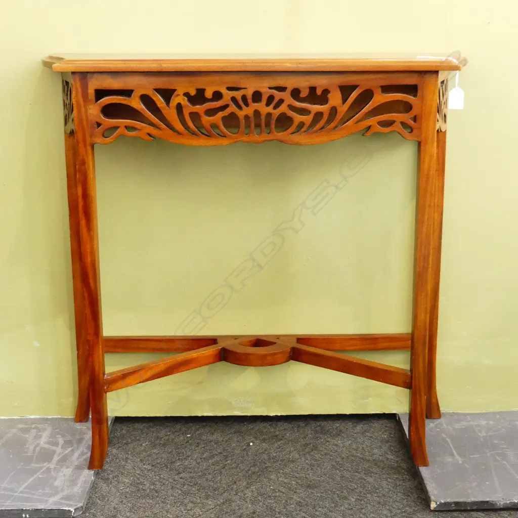 CARVED WOODEN HALL TABLE 800x260x750mm Image 1++