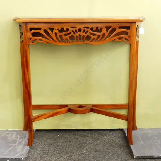 CARVED WOODEN HALL TABLE 800x260x750mm
