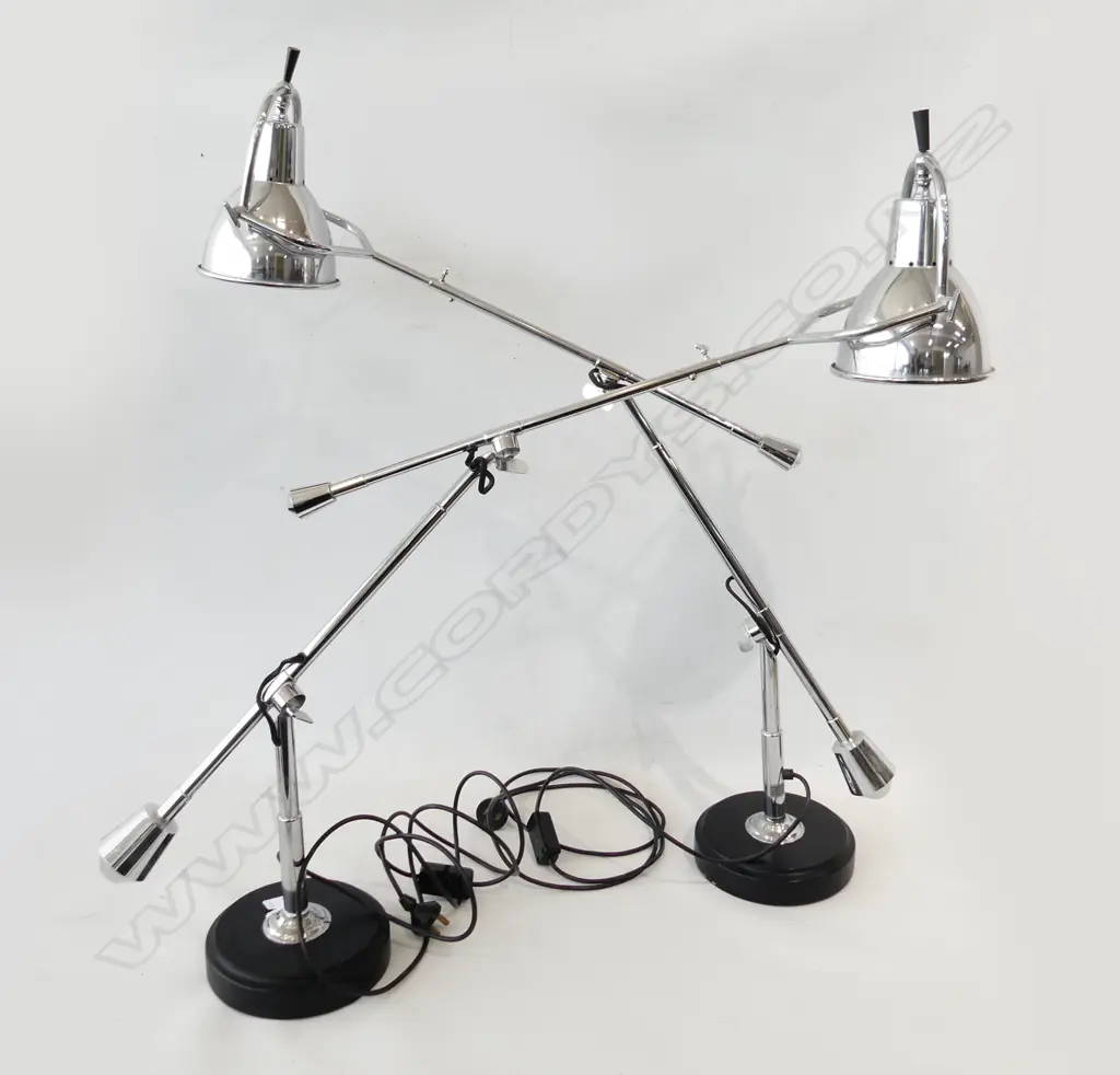 PR STUDIO ITALIA CHROME DESK LAMPS  Image 1++