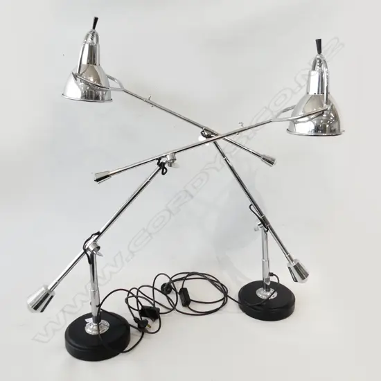 PR STUDIO ITALIA CHROME DESK LAMPS 
