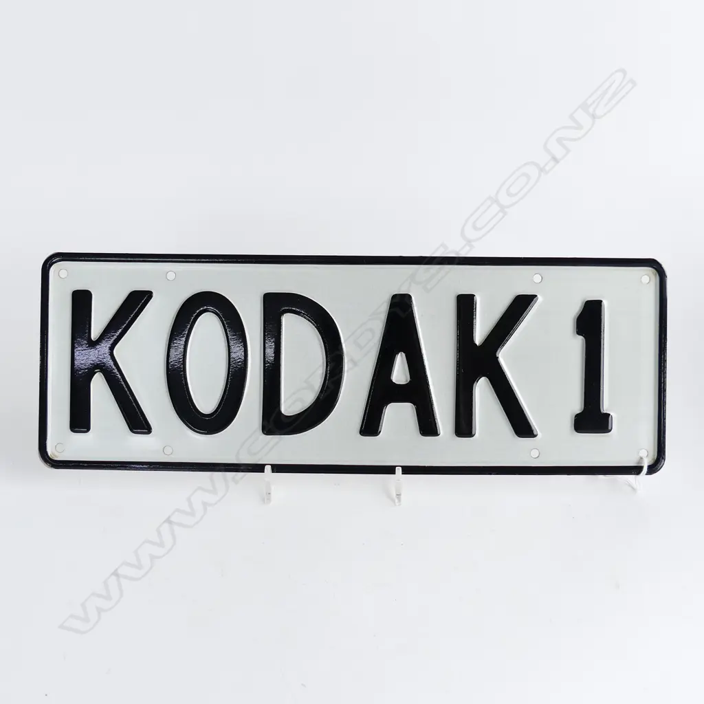 'KODAK1' PROMOTIONAL NUMBER PLATE (SINGLE) 125x360mm not registered Image 1++