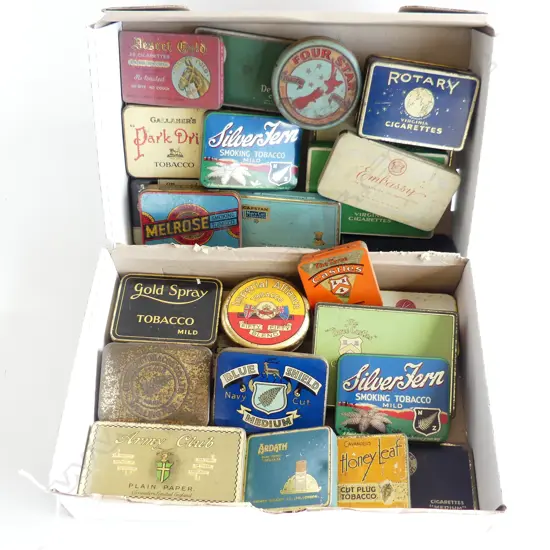 26 ASST. TABACCO TINS