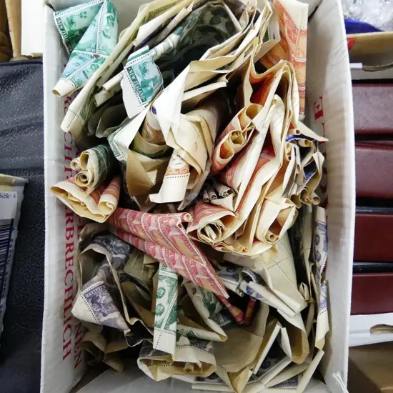 BOX LOT ASST. STAMP SHEETS