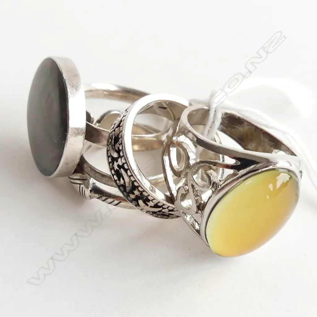 5 RINGS; 3 925 SILVER, 2 OTHER INCL. MOOD RING Image 1++