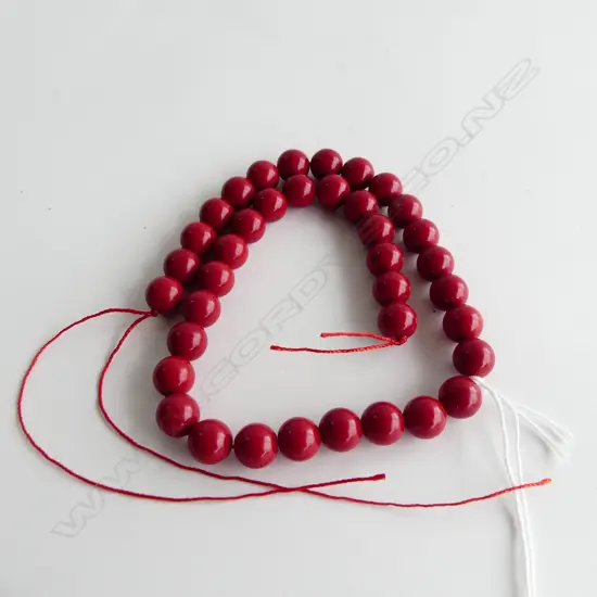 STRING  RED  BEADS FOR NECKLACE OR BRACELET