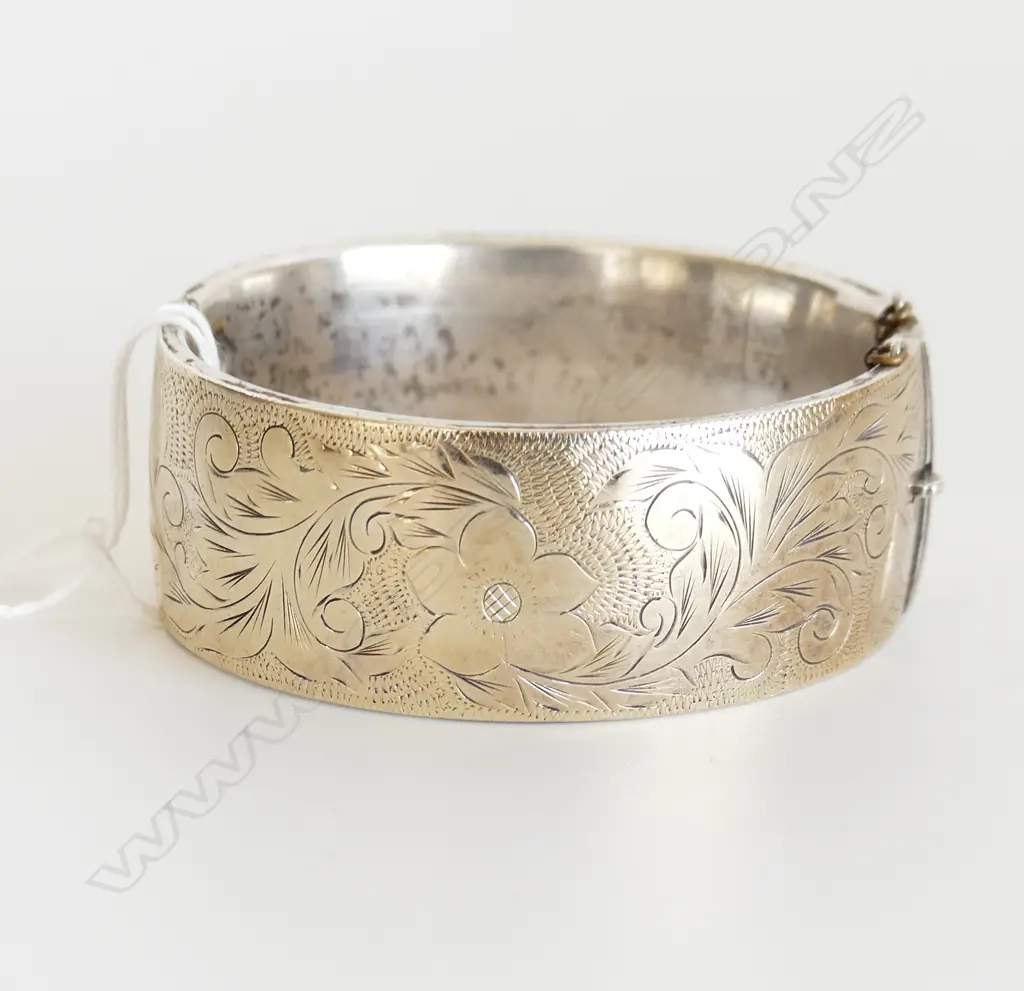 SILVER GILT BANGLE 43.1 GRAMS Image 1++