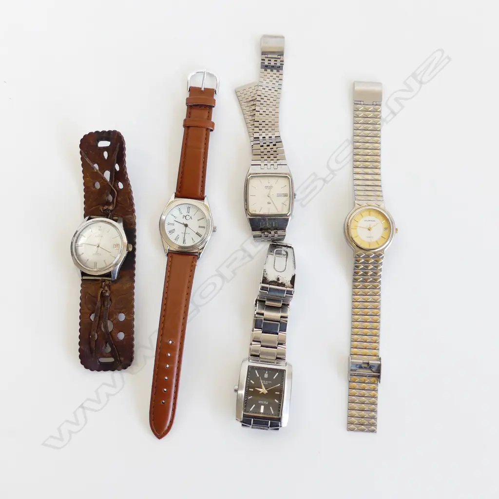 5 ASST. WRIST WATCHES; SEIKO, PULSAR ETC Image 1++