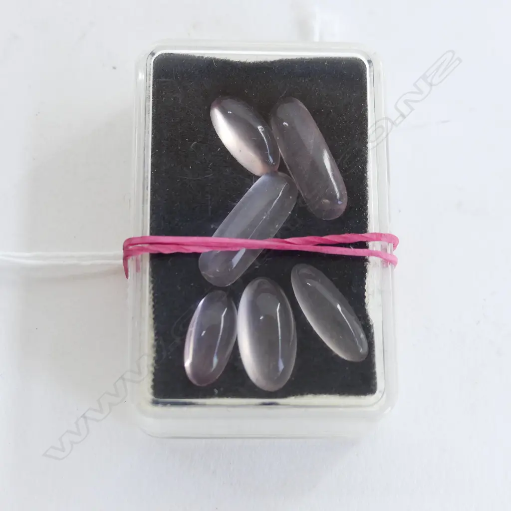 BOX 6 REAL NATURAL ROSE QUARTZ CABOCHONS Image 1++