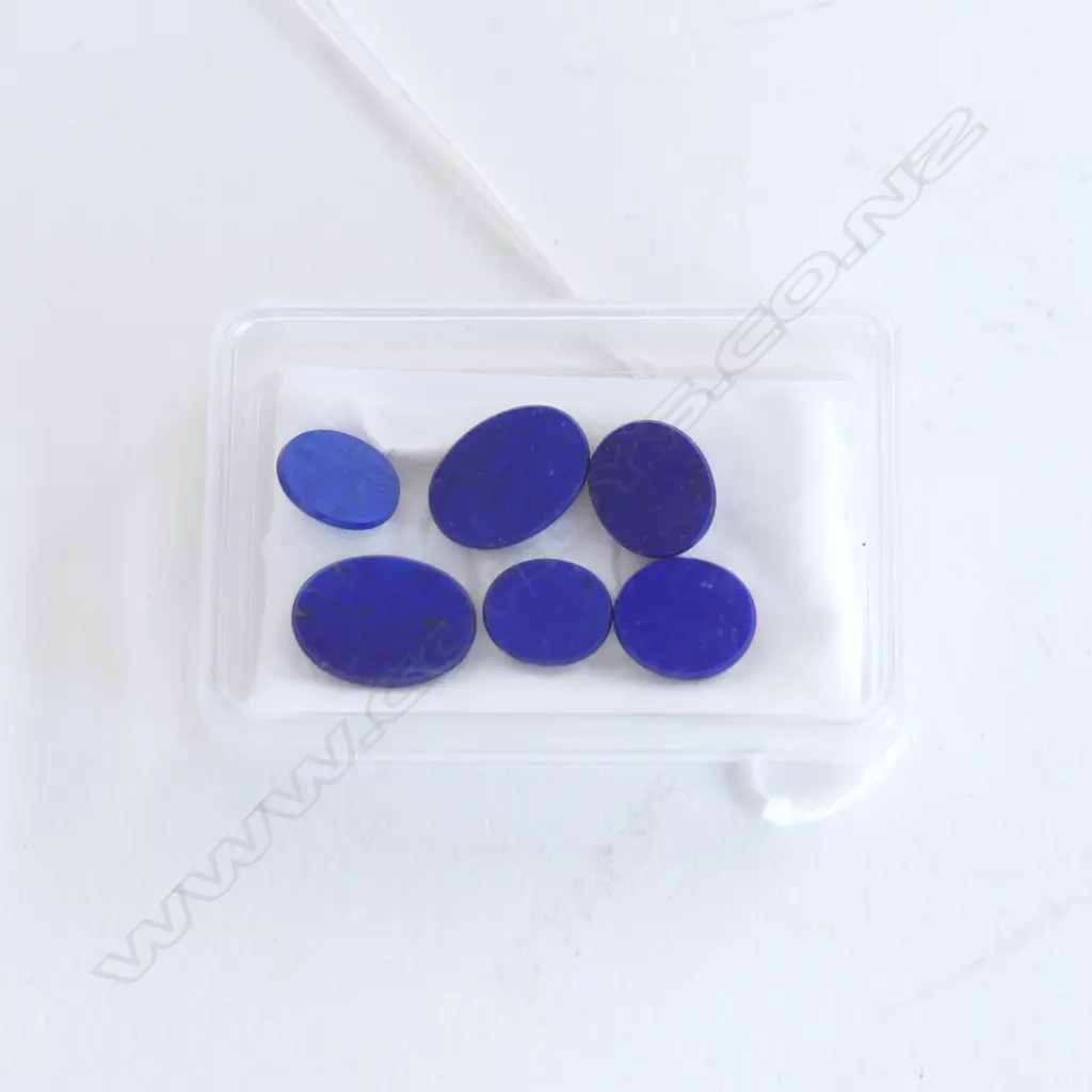 BOX FLAT OVAL DISC LAPIS LAZULI  Image 1++
