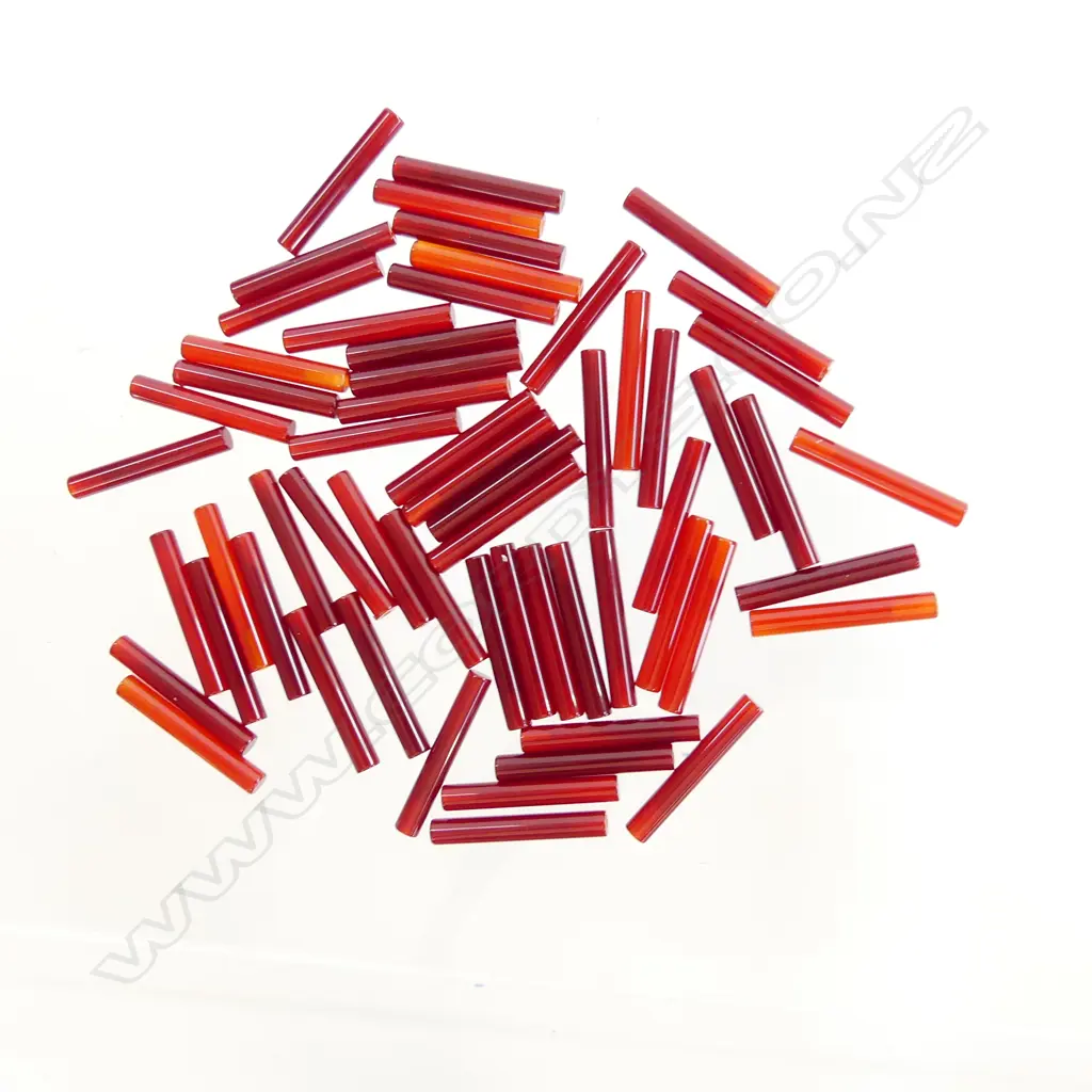 BAG CARNELIAN TUBE PCS WITH HOLES  Image 1++