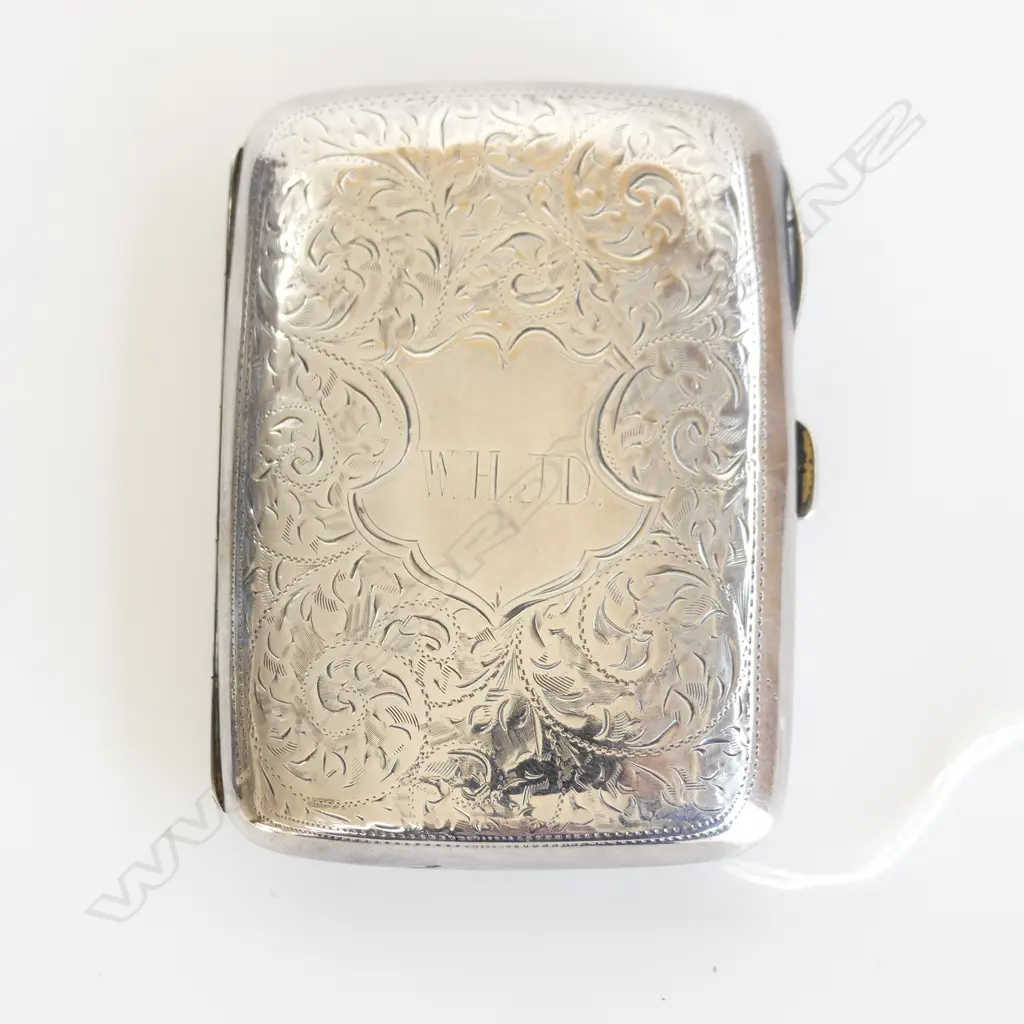 STG SILVER CIGARETTE CASE, CHESTER 1901 85 GRAMS Image 1++