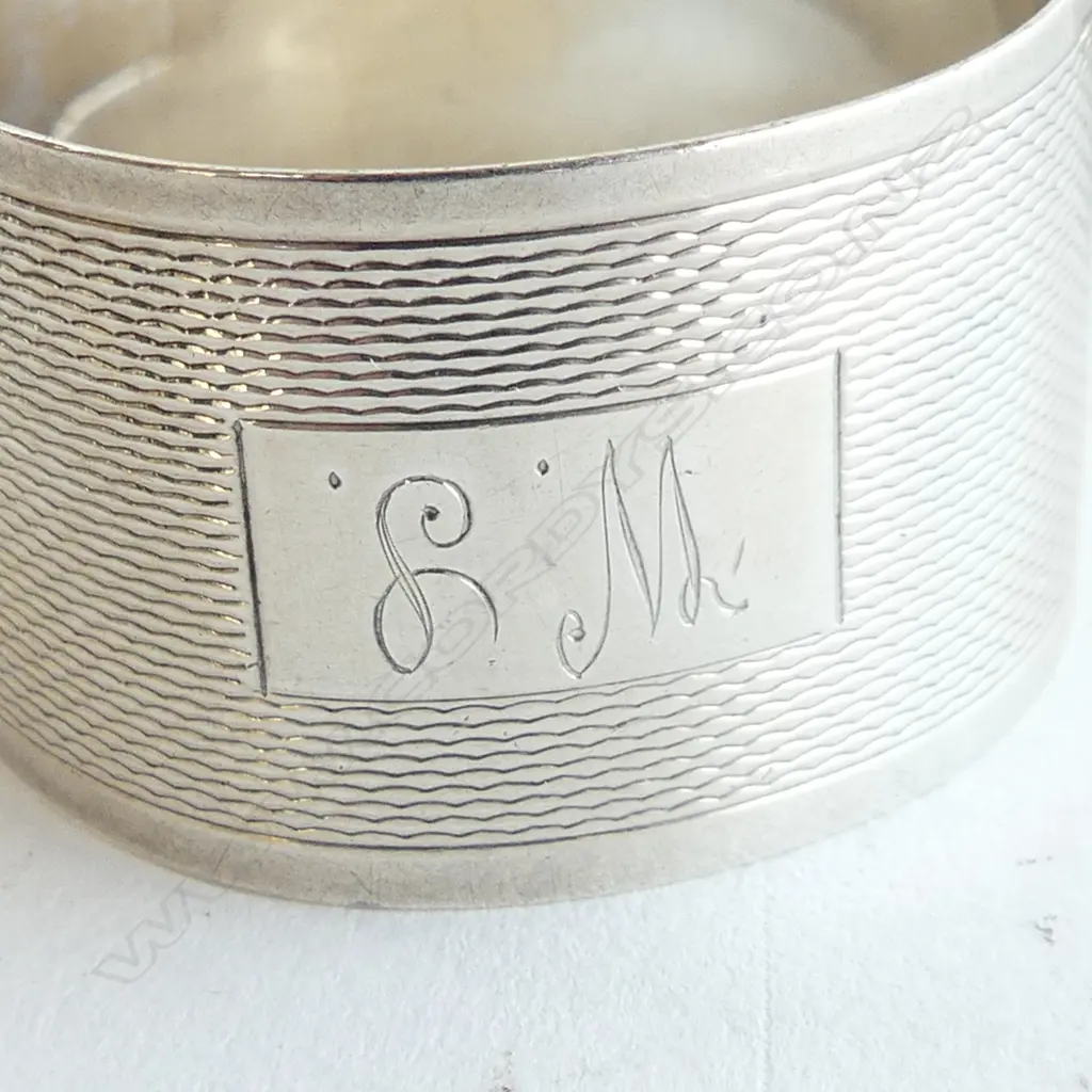 SIX SILVER ENGLISH HALLMARKED SERVIETE RINGS, TOTAL 100gm Image 1++