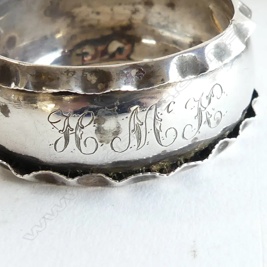 SIX SILVER ENGLISH HALLMARKED SERVIETE RINGS, TOTAL 100gm Image 1++