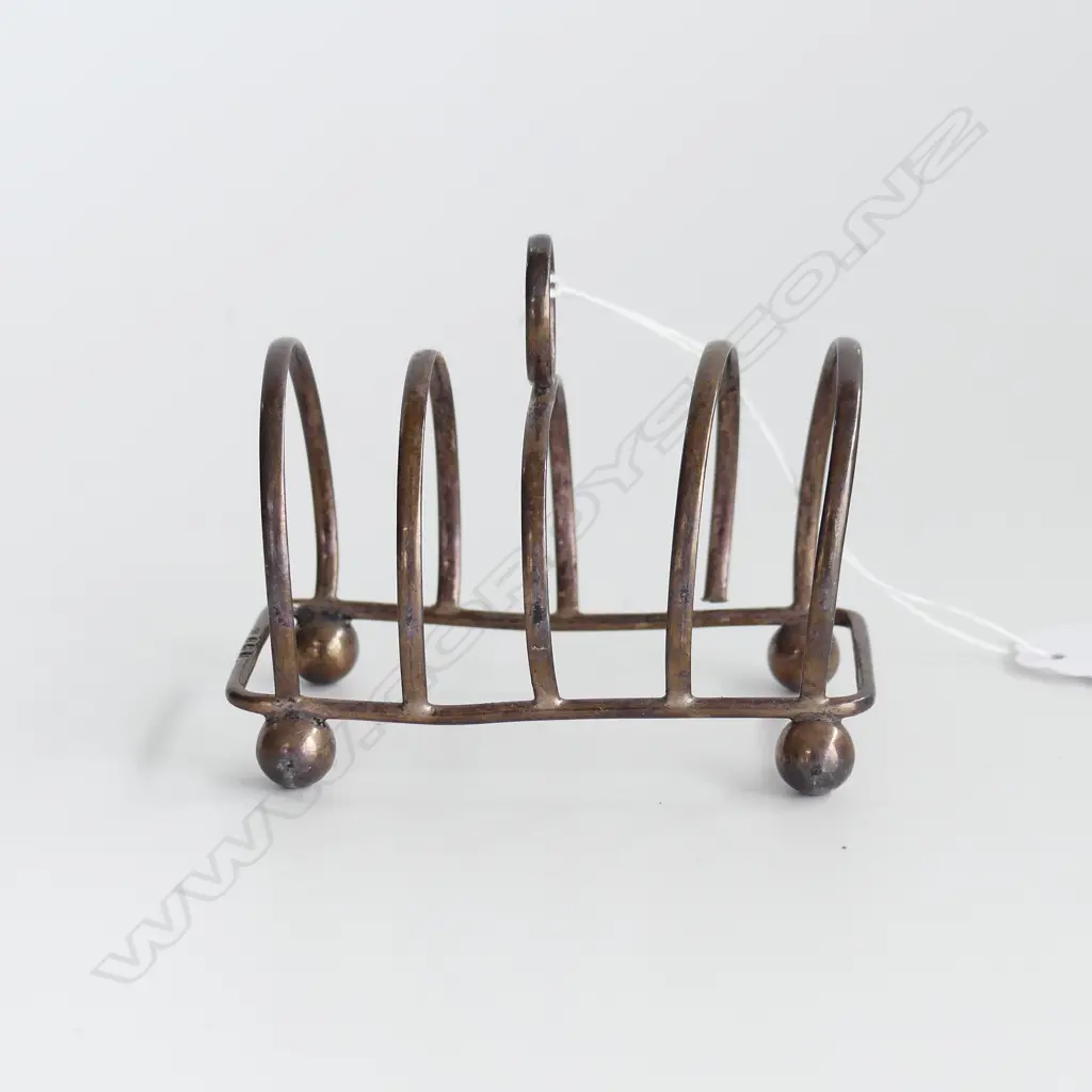 S/SILVER SMALL TOAST RACK L80MM 17grms faults Image 1++