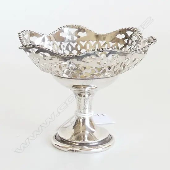 STG SILVER FOOTED BON BON DISH, B'HAM 1912 101 GRAMS (WEIGHTED)