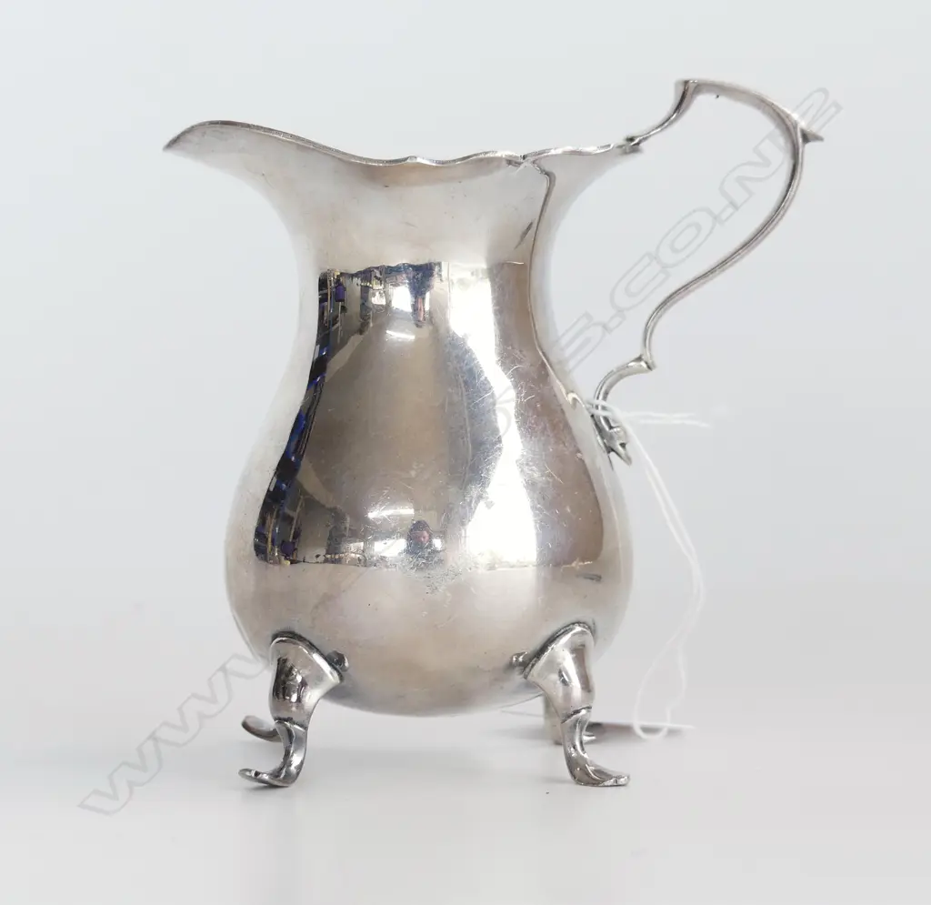 S/SILVER CREAM JUG H120MM 122grms SHEFFIELD 1921 Image 1++