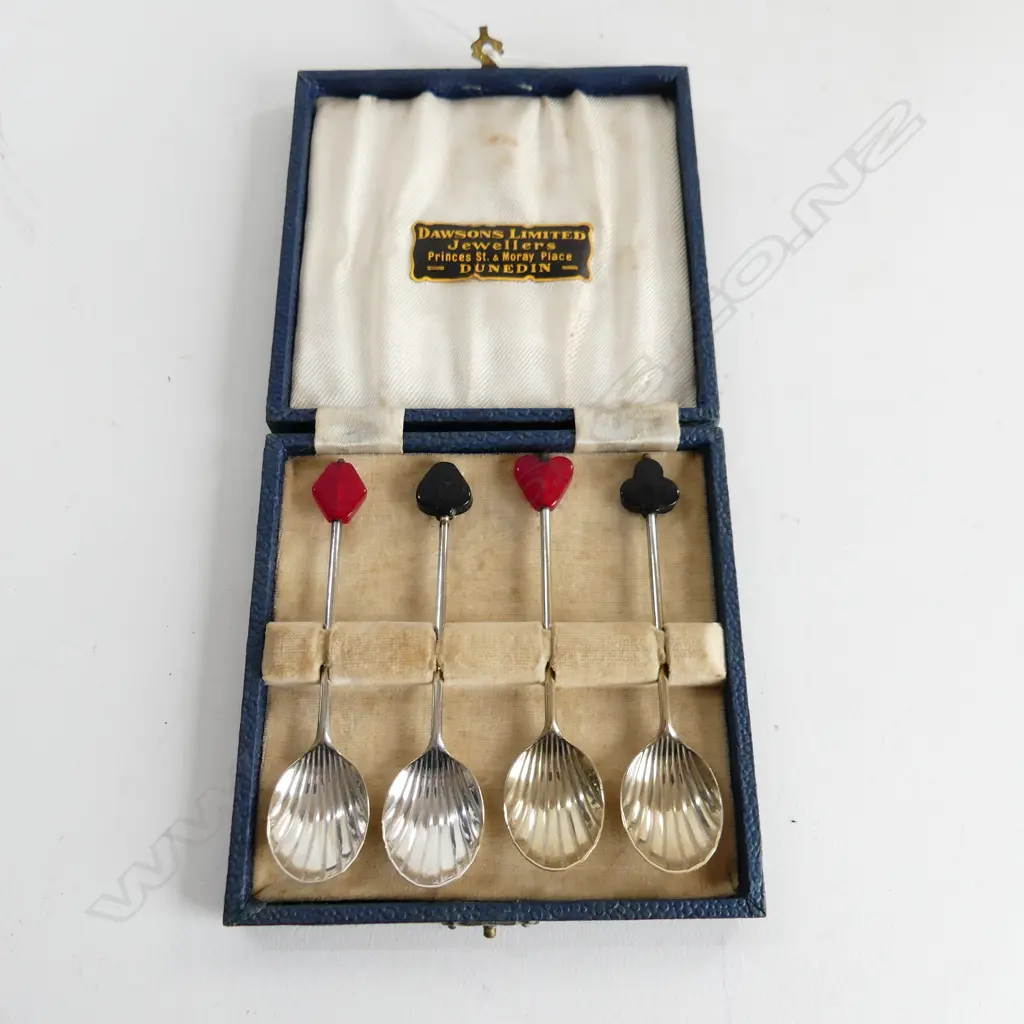 CASED SET OF EPNS BRIDGE SPOONS Image 1++