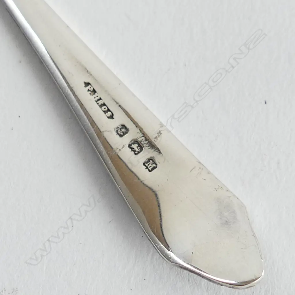 Cased Stg Silver set of Baby spoon and pusher. Birm 1936, 40gms  Image 1++