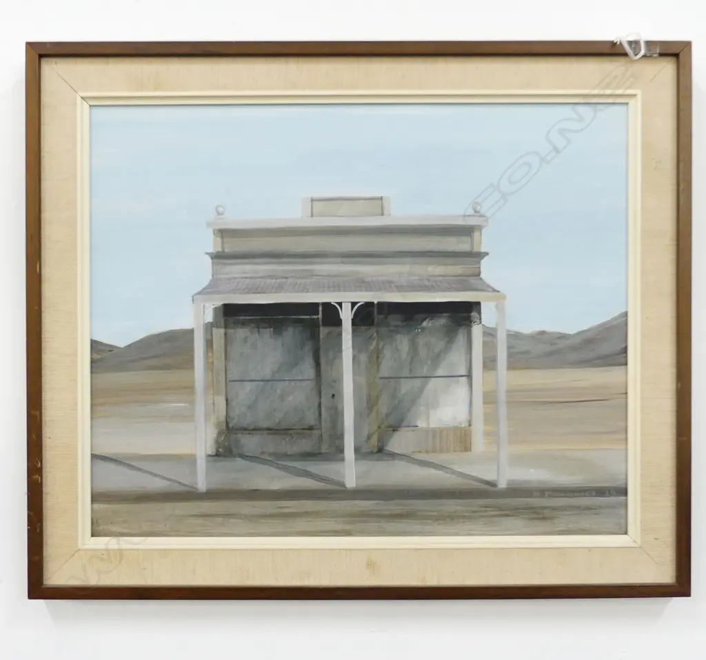 OIL ON BOARD COUNTRY STORE SIGNED N MAWHINNEY 1979 L600 H500MM Image 1++
