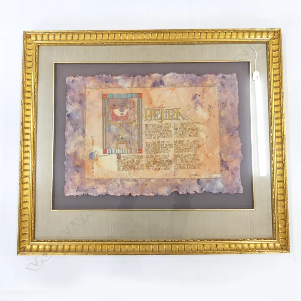 JOANNE TAYLOR 'HEJIRA' MIXED MEDIA ON PAPER 460x670mm (850x990 overall) Image 1++
