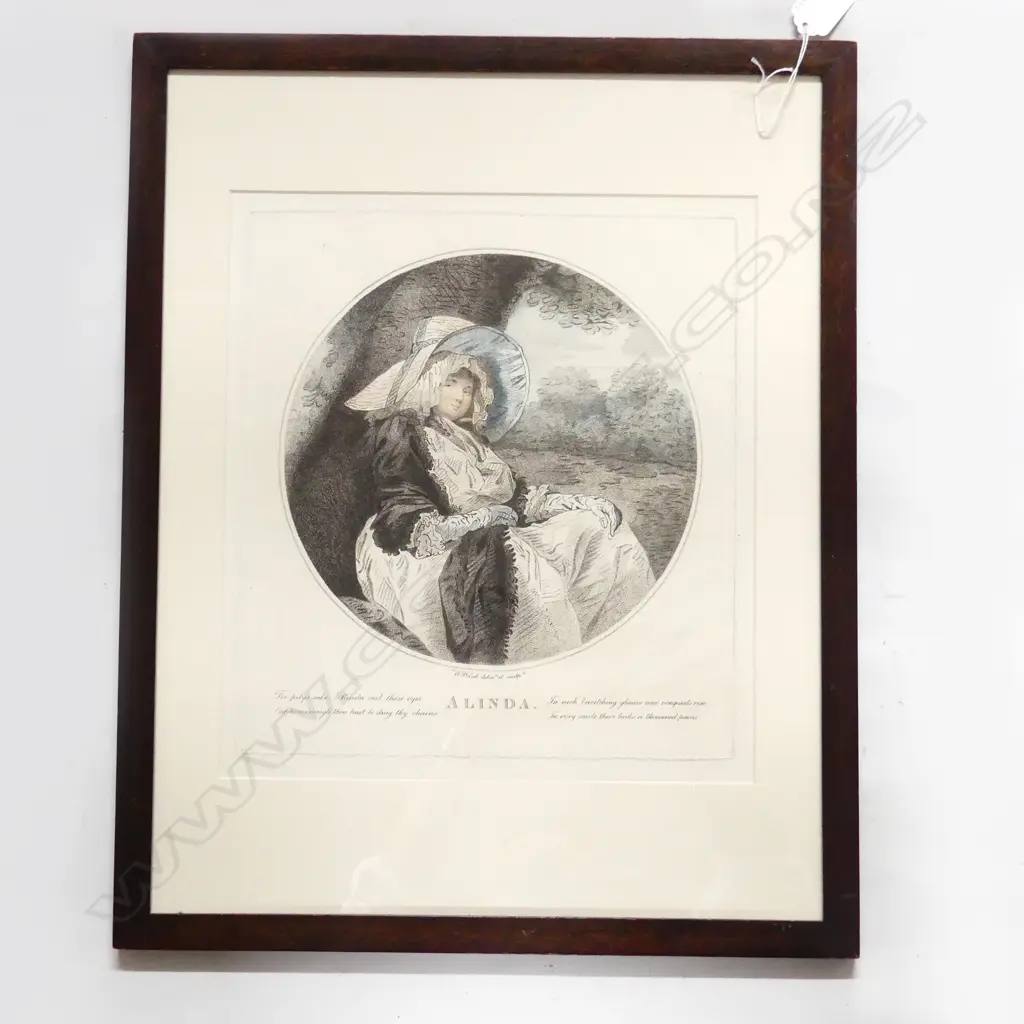 WILLIAM WARD 'ALINDA' COLOUR LITHOGRAPH, 290 x 260mm Image 1++