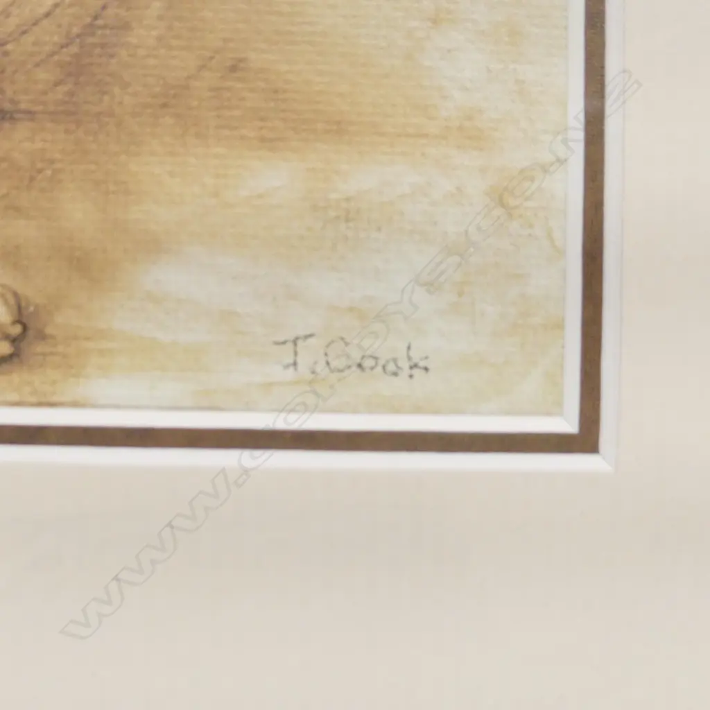 W/C SLEEPING MAN SIGNED J COOK H510 L430MM Image 1++