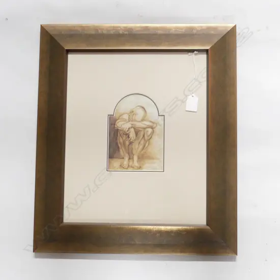 W/C SLEEPING MAN SIGNED J COOK H510 L430MM