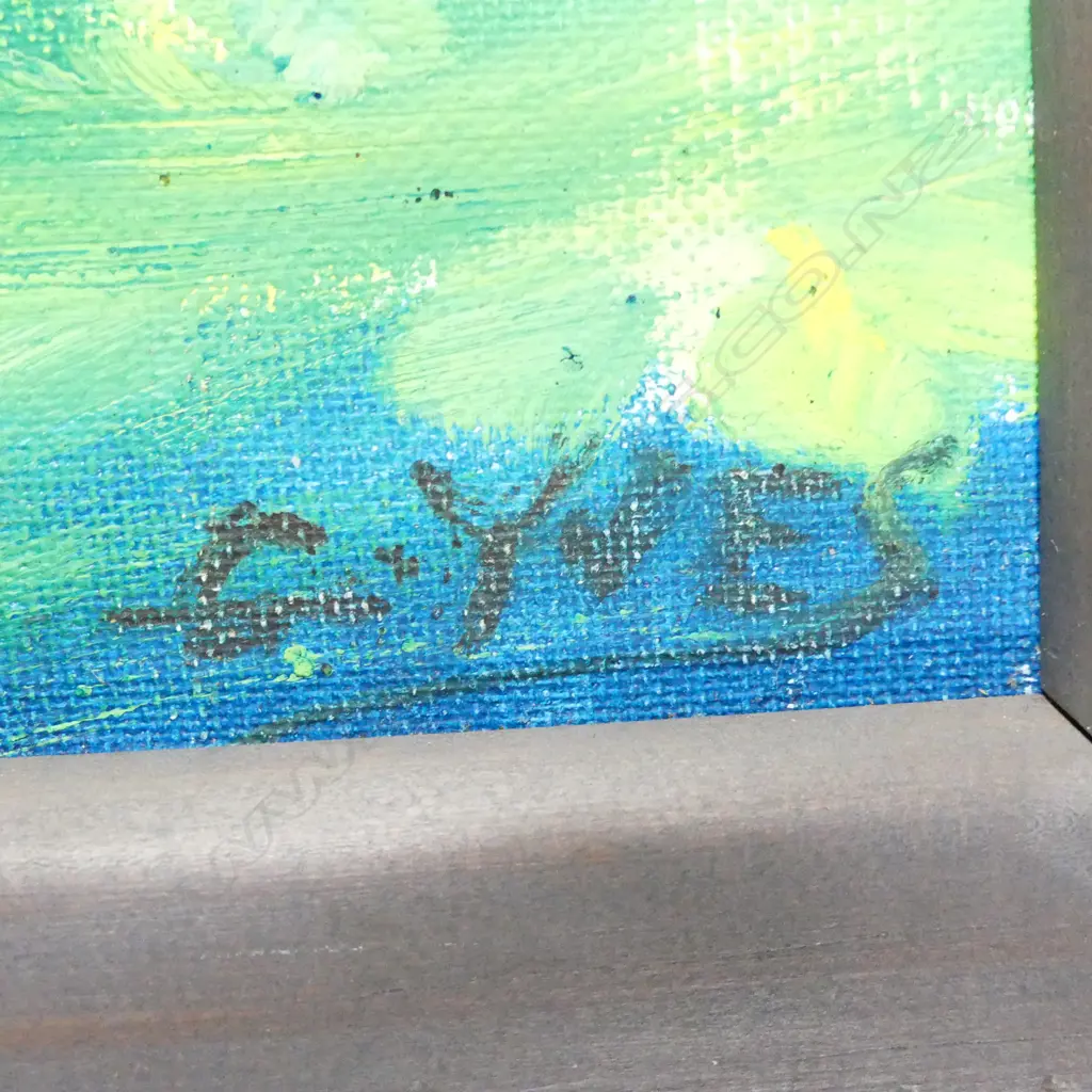 OIL AUCKLAND CITY SIGNED GARY YVES H580 L680MM Image 1++
