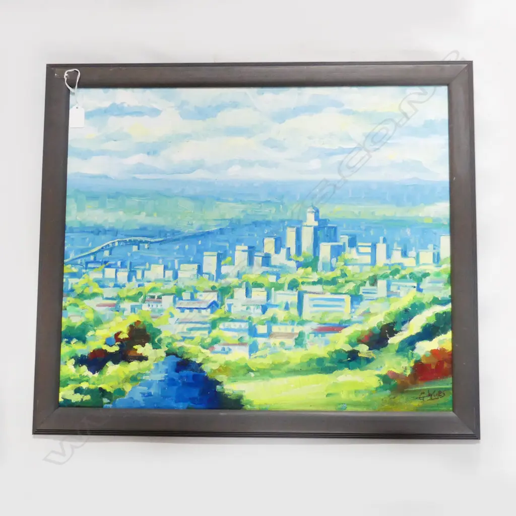 OIL  AUCKLAND CITY SIGNED GARY YVES H580 L680MM Image 1++