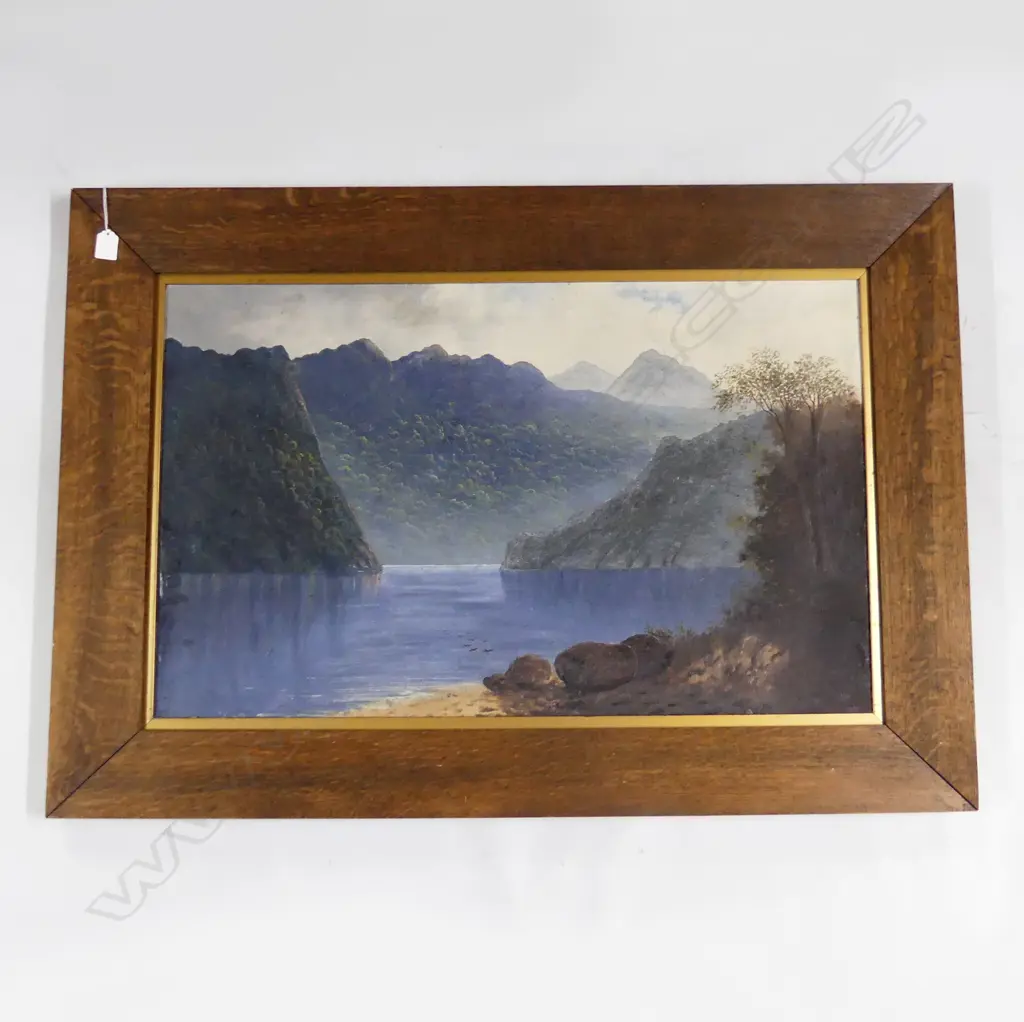 LARGE FRAMED OIL 'DOUBTFUL SOUND' UNSIGNED  850 X 540mm Image 1++