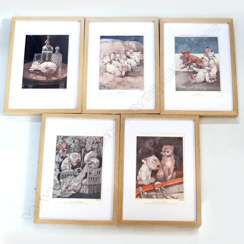 10 ASST. VINTAGE BONZO DOG PRINTS 285x200mm Image 1++