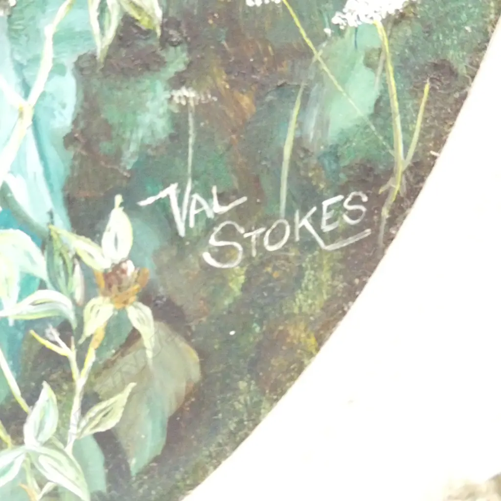 VAL STOKES, FLORA, OIL ON BOARD, SIGNED 375 X 270mm Image 1++