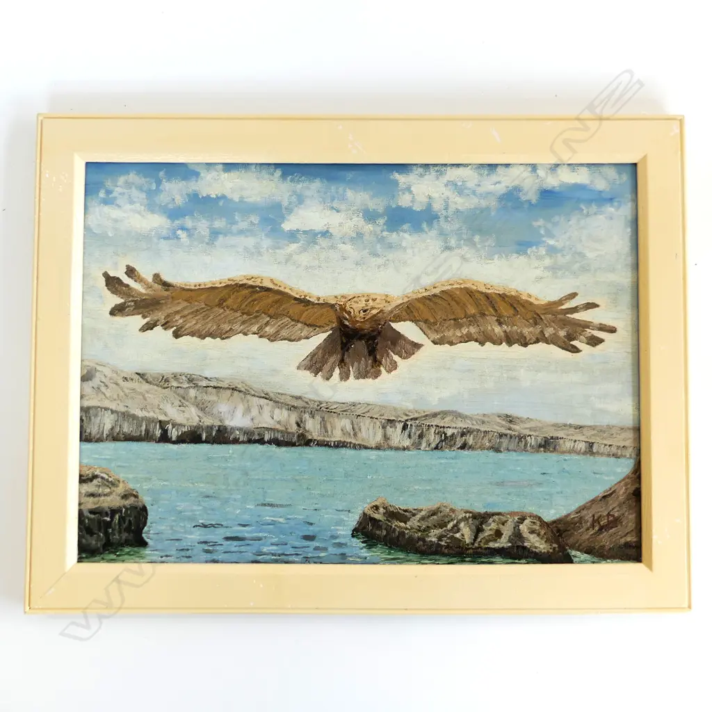EAGLE / BIRD OF PREY OIL ON BOARD INITIALLED 'K.B' 320x445mm Image 1++