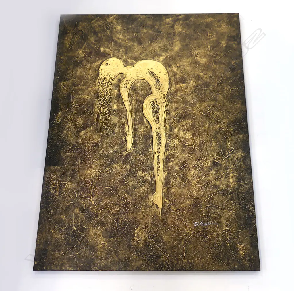 LG GOLD MIXED MEDIA ABSTRACT NUDE 1200x900mm Image 1++