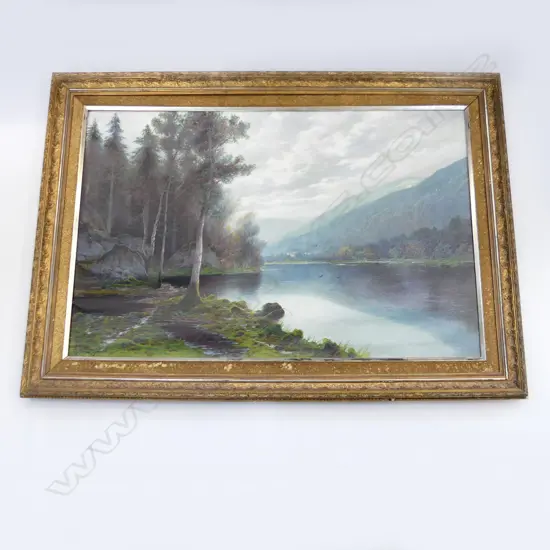LG SIGNED LANDSAPE, OIL ON CANVAS, 670x1040mm