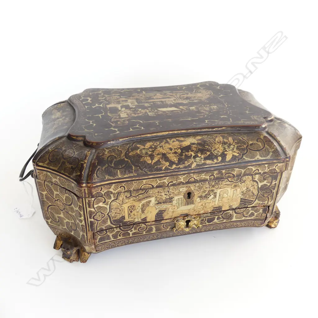 ANTIQUE CHINESE SEWING BOX 340x250x150mm Image 1++