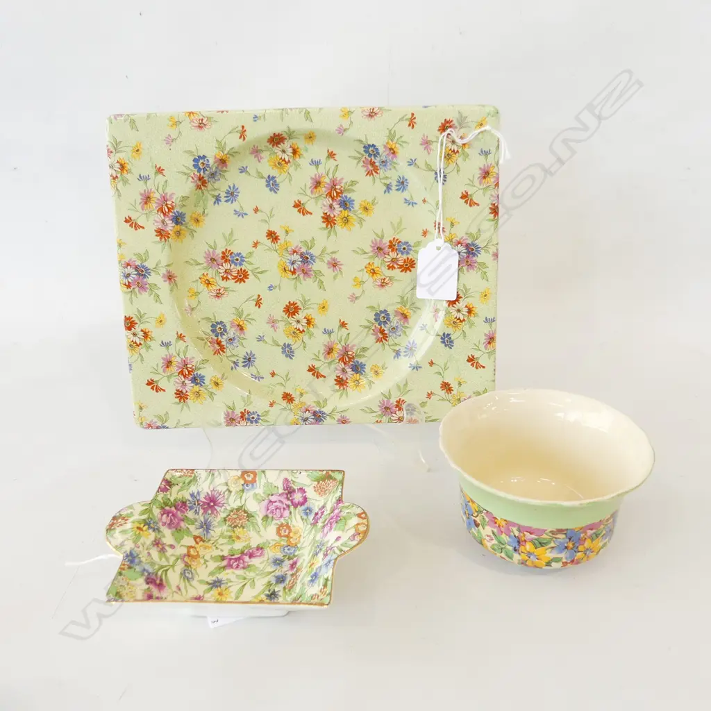 3PCS AF CHINA SANDWICH PLATE 230MM DISH130MM & BOWL 110MM VARIOUS PATS Image 1++