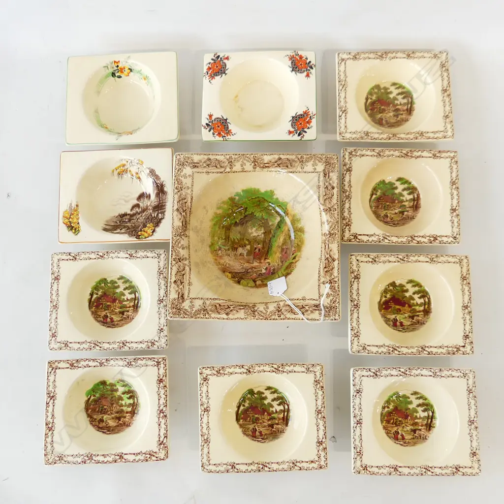 11 ASST ROYAL STAFFORDSHIRE 'THE BIARRITZ' BOWLS, 10 DESSERT & ONE SERVING Image 1++