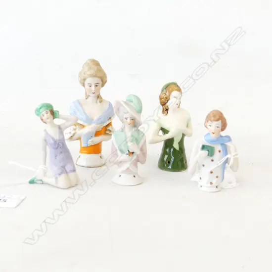 FOUR HALF DOLLS AND ONE BISQUE ' FLAPPER' 