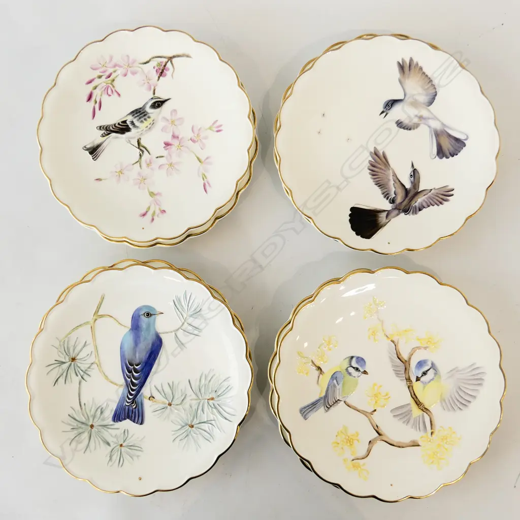 EIGHT ROYAL WORCESTER CABINET PLATES BY DOROTHY DOUGHTY. IN CONSECUTIVE YEARS FROM 1972. Dia. 230mm Image 1++