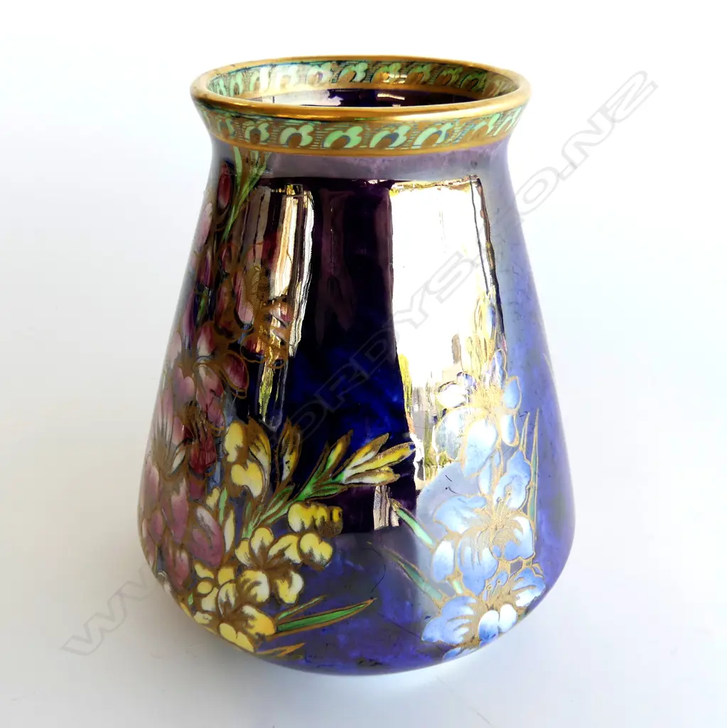 MALING CHINA MAUVE LUSTER FLORAL VASE H170MM Image 1++