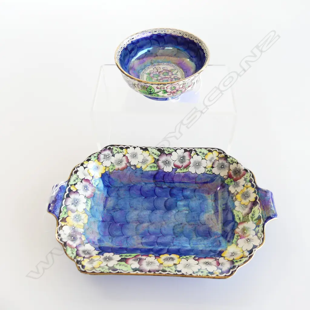 2 PCS MALING MAUVE LUSTER CHINA LARGEST 300MM SMALLER 120MM Image 1++